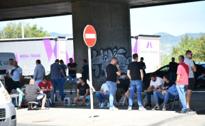 Foto: A. K. / Radiosarajevo.ba / Protest bh. prijevoznika u Sarajevu