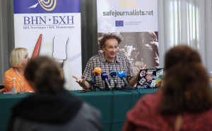 Foto: Fena / Press konferencija Udruženja BH Novinari i NVO PROEduca