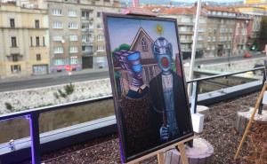 Foto: Dž. K. / Radiosarajevo.ba / Događaj na kojem je pedstavljena umjetnost Druškića i Nixona