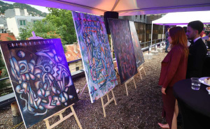 Foto: Dž. K. / Radiosarajevo.ba / Događaj na kojem je pedstavljena umjetnost Druškića i Nixona