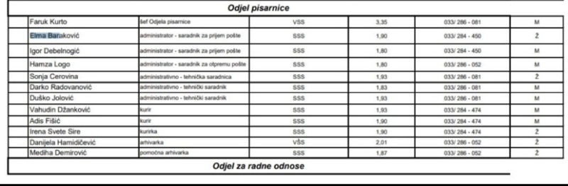 Elma Baraković, uposlenica Parlamentarne skupštine BiH