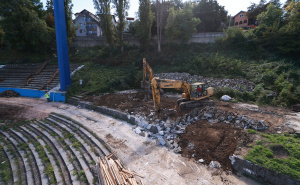 Foto: FK Željeničar / Radovi na izgradnji južne tribine Stadiona Grbavica