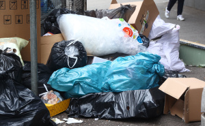 Foto: Dž. K. / Radiosarajevo.ba / Razbacano smeće u centru Sarajevu