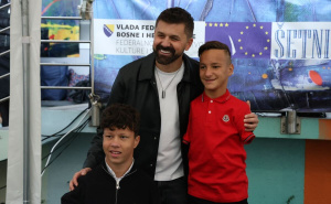 Foto: E. L. / Radiosarajevo.ba / Bradara i Vlaisavljević svečano dočekale bh. reprezentativce Barlova i Zulfića