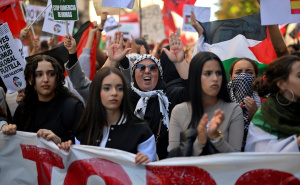 FOTO: AA / Protest studenata širom Španije za Palestinu i Globalnu flotilu Sumud