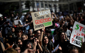 FOTO: AA / Protest studenata širom Španije za Palestinu i Globalnu flotilu Sumud