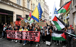 Foto: N. G. / Radiosarajevo.ba / Šetnja za Palestinu u Sarajevu