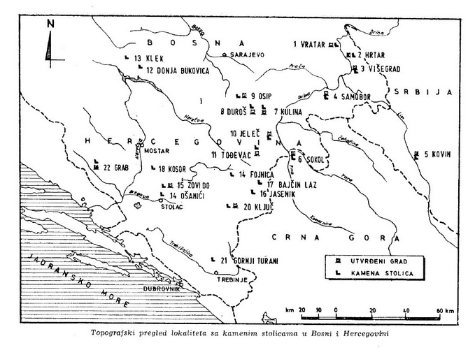 Mapa stolica prema Šefiku Bešlagiću