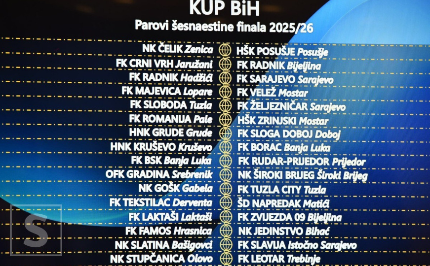Izvlačenje parova Kupa BiH