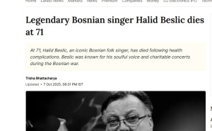 FOTO: Screenshot / Svjetski mediji se opraštaju od Halida Bešlića