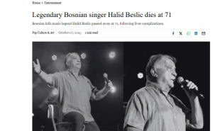 FOTO: Screenshot / Svjetski mediji se opraštaju od Halida Bešlića