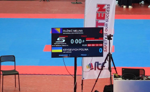 Foto: TKDS FBiH / Melina Ružnić na svjetskom prvenstvu u Poreču