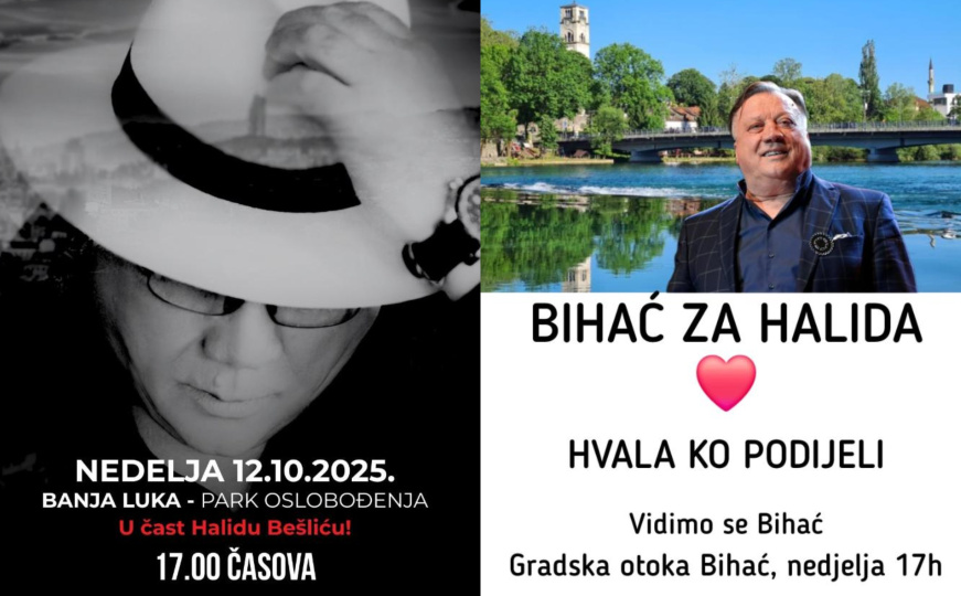 Okupljanje u Banjoj Luci i Bihaću u čast Halida Bešlića