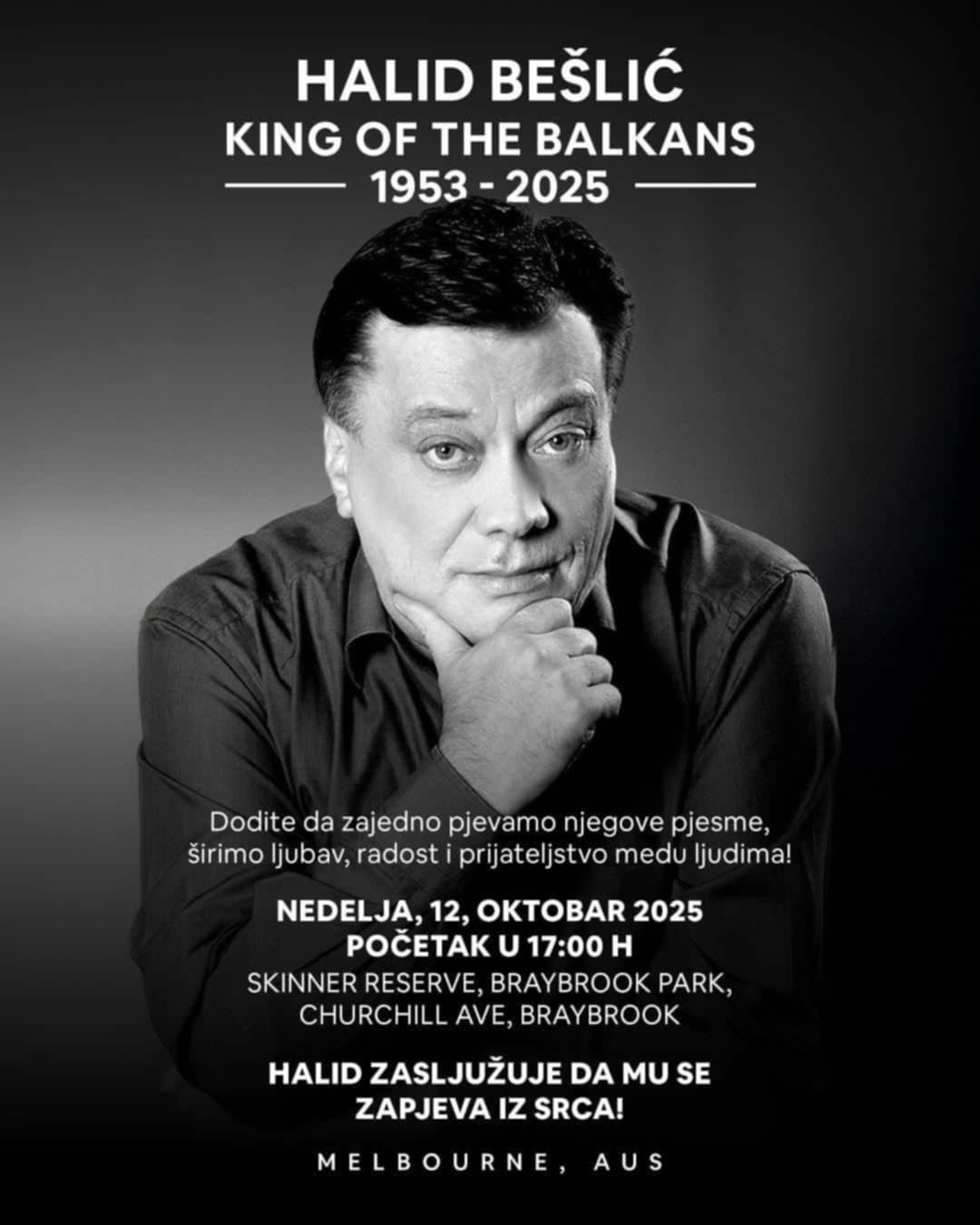 Okupljanje povodom smrti Halida Bešlića