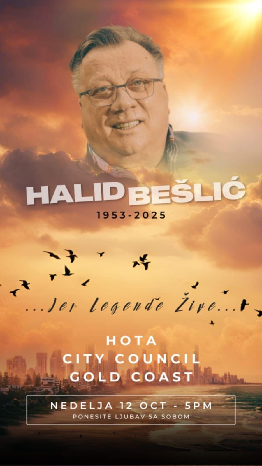 Okupljanje povodom smrti Halida Bešlića