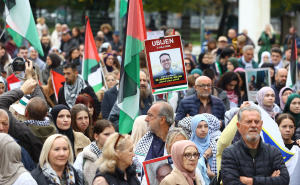 Foto: Dž. K. / Radiosarajevo.ba / Građani Sarajeva na protestima za slobodnu Palestinu