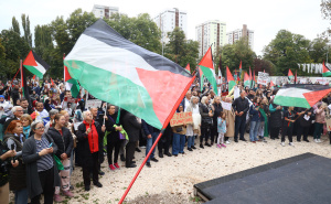 Foto: Dž. K. / Radiosarajevo.ba / Građani Sarajeva na protestima za slobodnu Palestinu