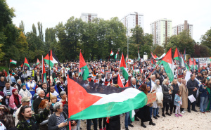 Foto: Dž. K. / Radiosarajevo.ba / Građani Sarajeva na protestima za slobodnu Palestinu
