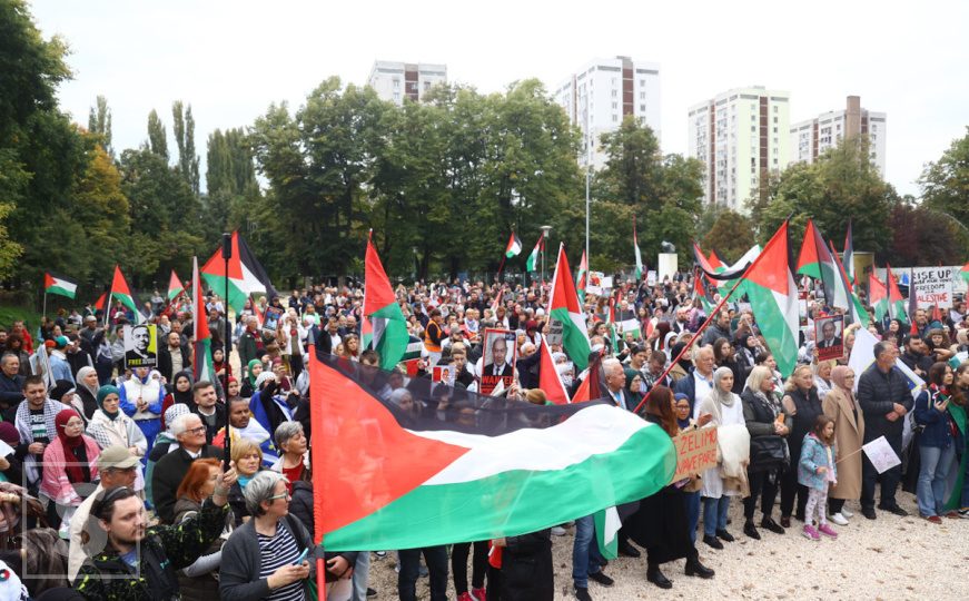 Građani Sarajeva na protestima za slobodnu Palestinu