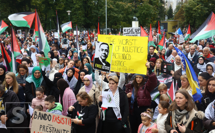 Građani Sarajeva na protestima za slobodnu Palestinu