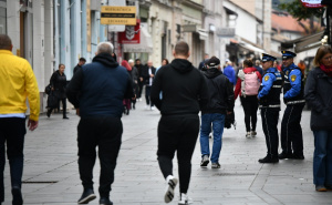 Foto: A. K. / Radiosarajevo.ba / Policija duž čitave planirane trase