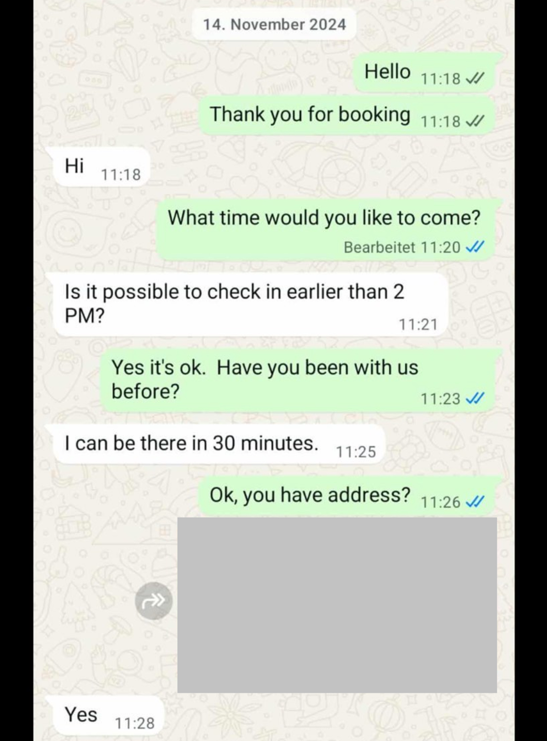 Prepiska o rezervaciji smještaja u Bosanskoj Krupi