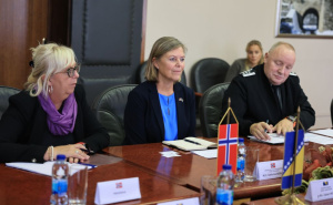 Foto: Ministarstvo odbrane BiH / Zukan Helez u posjeti ambasadi Norveške