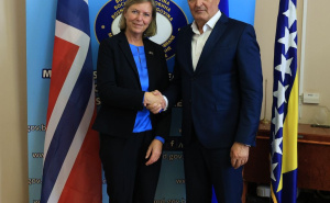 Foto: Ministarstvo odbrane BiH / Zukan Helez u posjeti ambasadi Norveške