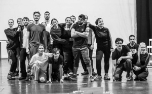 Foto: Velija Hasanbegović / Iman Bubić s kolegama tokom probe za mjuzikl "Sarajevo, moje drago"