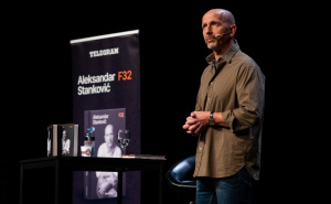 Foto: Luka Antunac / Pixsell / Aleksandar Stanković na promociji knjige "F32"