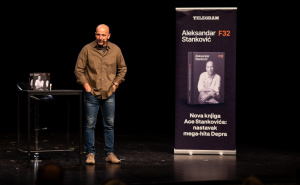 Foto: Luka Antunac / Pixsell / Aleksandar Stanković na promociji knjige "F32"