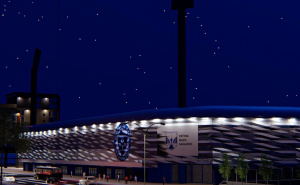 Foto: Reprezentacija.ba / Izgled Grbavice sa obnovljenom sjevernom tribinom