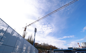 Foto: FK Željeničar / Radovi na južnoj tribini stadiona Grbavica