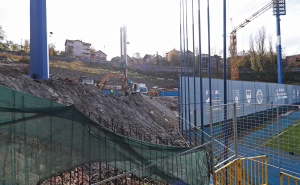 Foto: FK Željeničar / Radovi na južnoj tribini stadiona Grbavica