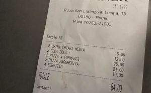 Foto: Čitatelj/Radiosarajevo.ba / Račun iz jednog restorana u Rimu