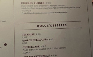 Foto: Čitatelj/Radiosarajevo.ba / Cjenovnik iz restorana u Rimu