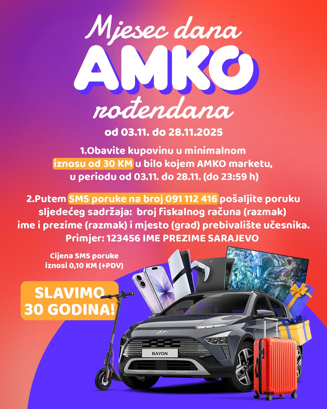 Amko marketi obilježavaju tri decenije postojanja uz veliku nagradnu igru!