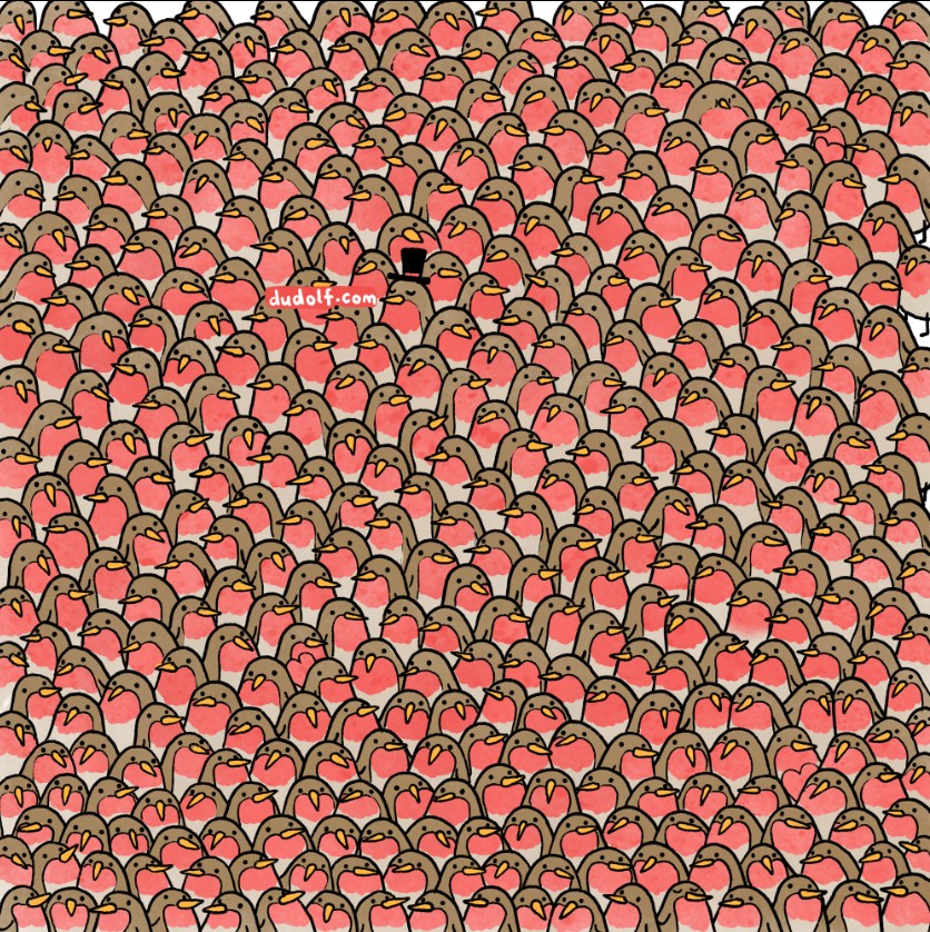 Pronađite tri srca na ptičicama