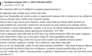 Foto: Printscreen / Kako je HVO čestitao Armiji RBiH i generalu Mehmedu Alagiću