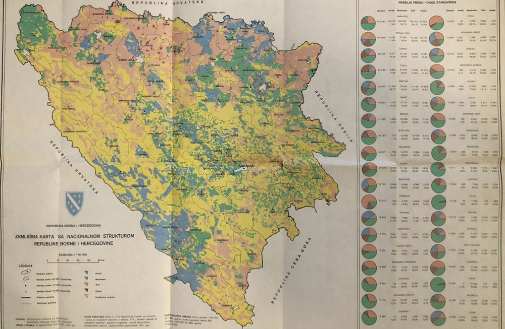 Zemljišna karta iz 1992.