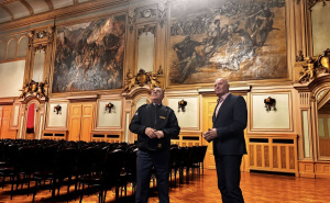 Foto: Ministarstvo odbrane BiH / Zukan Helez u obilasku Doma OSBiH