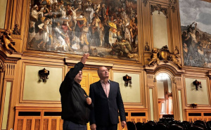 Foto: Ministarstvo odbrane BiH / Zukan Helez u obilasku Doma OSBiH