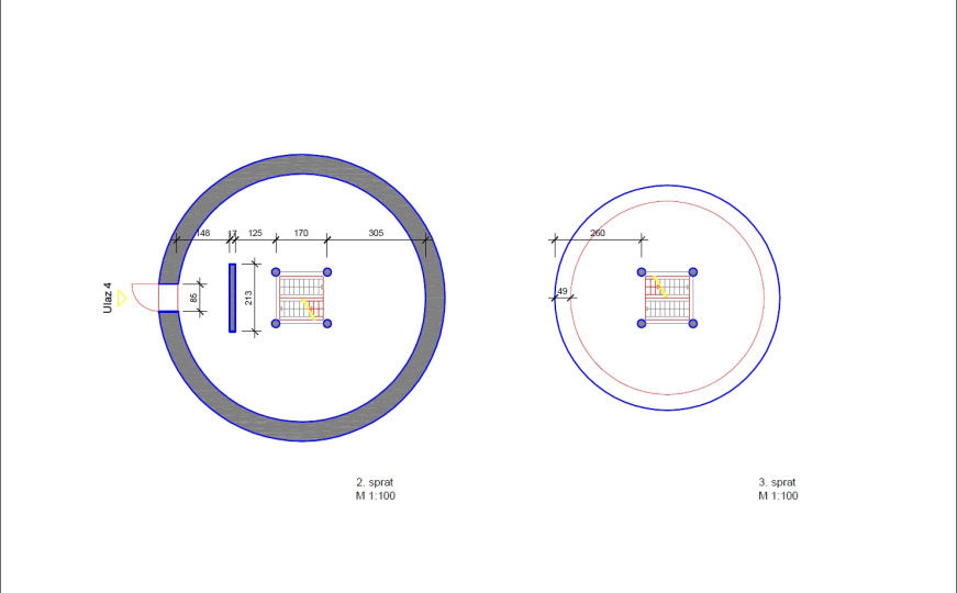 Osnova drugog i trećeg sprata