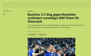 Foto: Screenshot / Der Standard o pobjedi Zmajeva