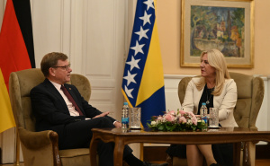 Foto: N. G. / Radiosarajevo.ba / Sastanak Johanna Wadephula i Željke Cvijanović