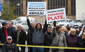 Foto: N. G. / Radiosarajevo.ba / Protest radnika "Krivaje"