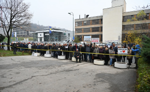Foto: N. G. / Radiosarajevo.ba / Protest radnika "Krivaje"
