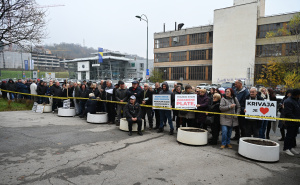 Foto: N. G. / Radiosarajevo.ba / Protest radnika "Krivaje"
