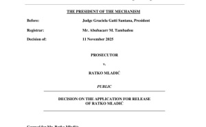 Foto: Printscreen / Odluka MMKS-a o aplikaciji za puštanje zločinca Mladića