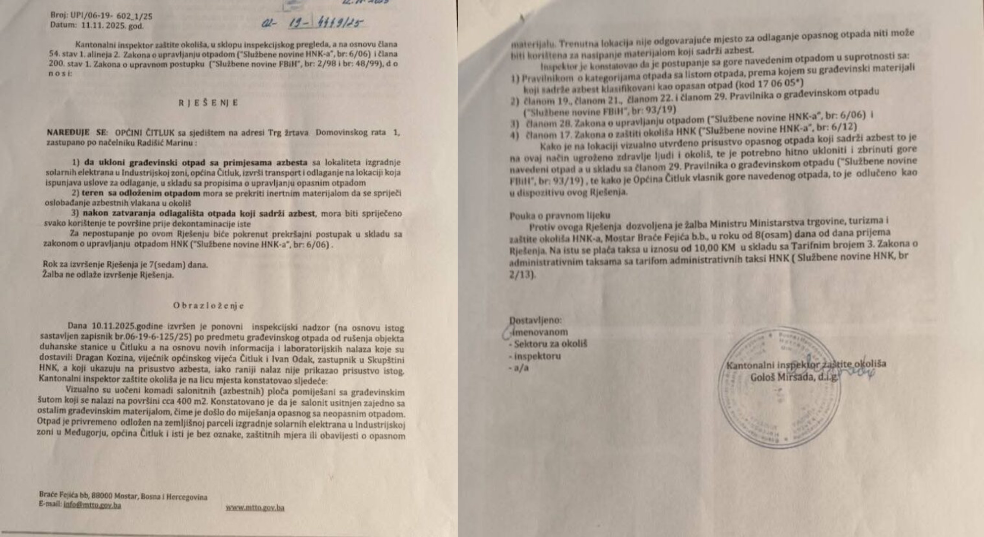 Azbestna bomba u Međugorju